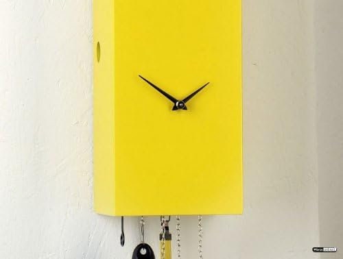 Rectangle Yellow Cuckoo Clock, Modern Cuckoo Clock, Handmade Cuckoo Clock Germany, Cuckoo Clock Black Forest, Bright Yellow Cuckoo Clock