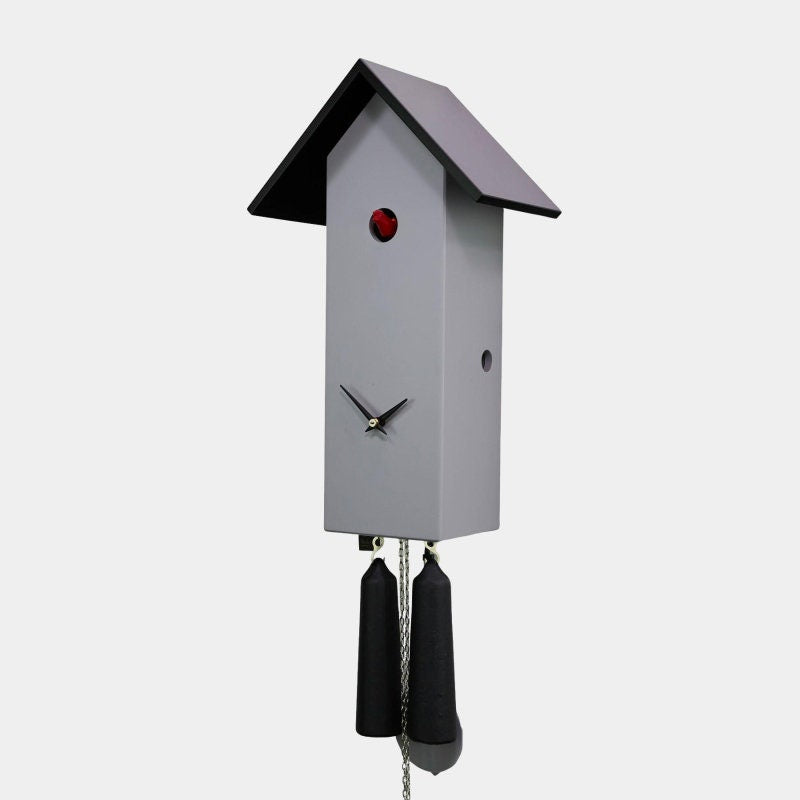 Rectangle Grey Cuckoo Clock, Modern Cuckoo Clock, Handmade Cuckoo Clock Germany, Cuckoo Clock Black Forest, Light Grey Cuckoo Clock