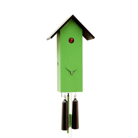 Green Cuckoo Clock, Modern Cuckoo Clock, Handmade Cuckoo Clock Germany, Cuckoo Clock Black Forest, Rectangle Cuckoo Clock Germany