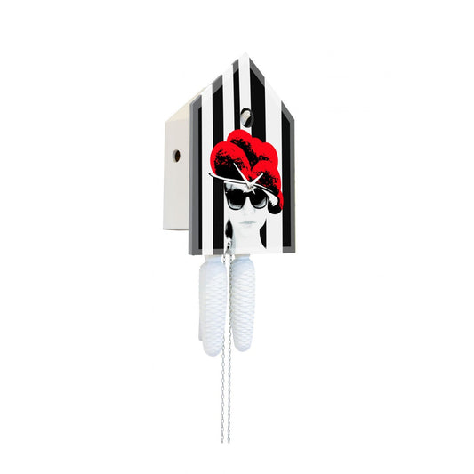 Black Forest Cuckoo Clock, Ball Hat Cuckoo Clock, Bollenhut Cuckoo Clock, Designer Cuckoo Clock, Acrylic Cuckoo Clock