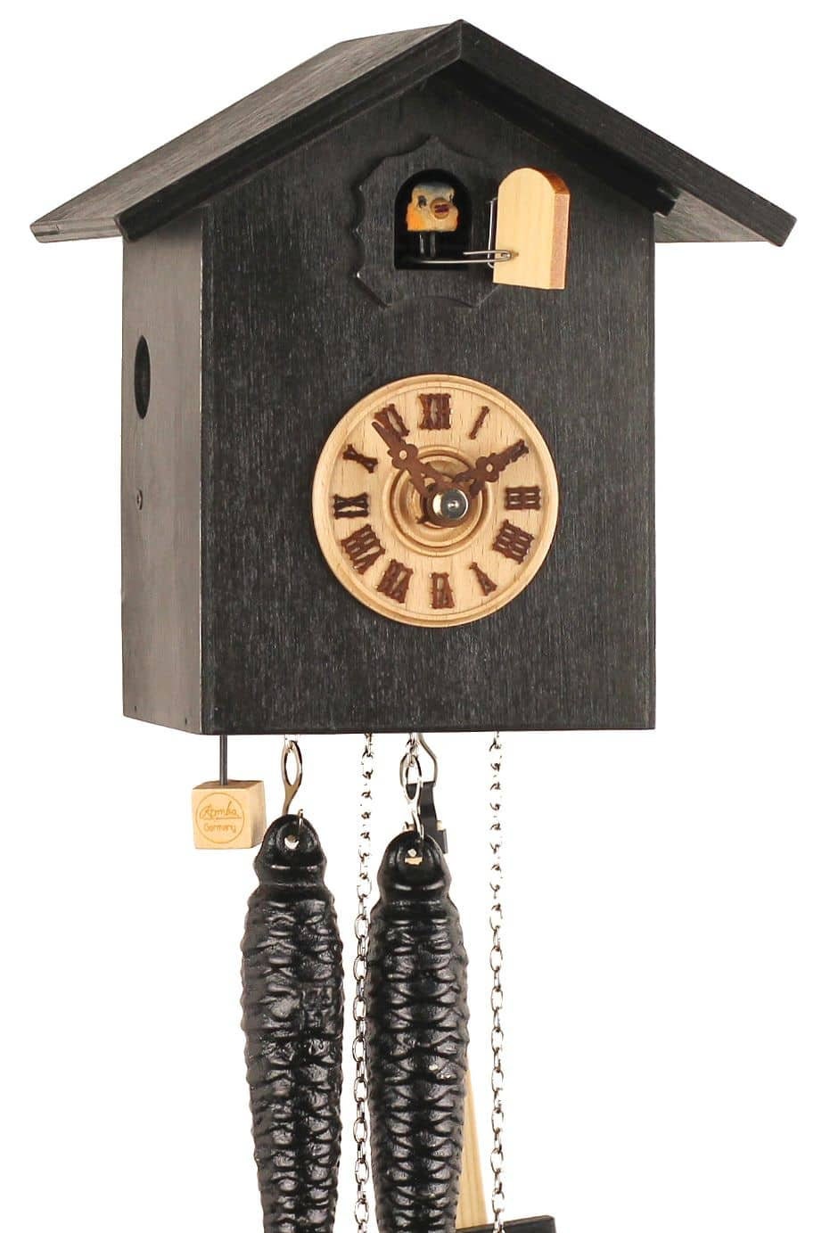 Rustic Black Forest Cuckoo Clock, Handmade Cuckoo Clock with clock hands, German Cuckoo Clock, Black Cuckoo Clock, Rustic Cuckoo Clock