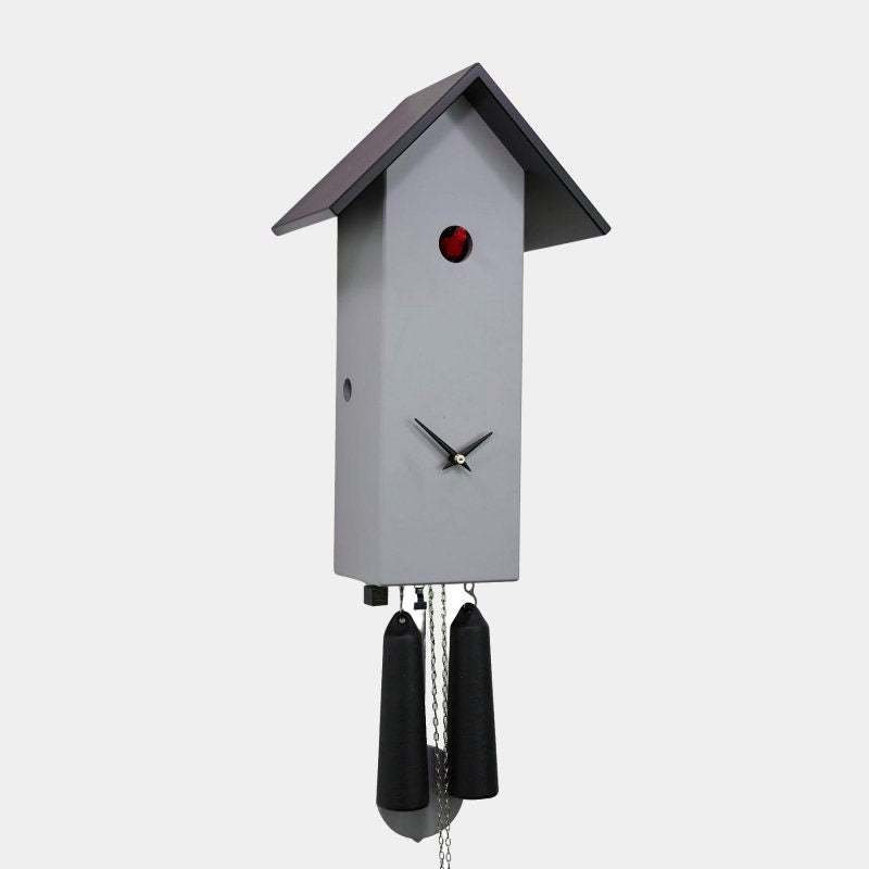 Rectangle Grey Cuckoo Clock, Modern Cuckoo Clock, Handmade Cuckoo Clock Germany, Cuckoo Clock Black Forest, Light Grey Cuckoo Clock